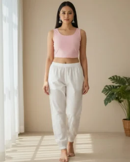 Chikankari Cotton Stretchable Pants