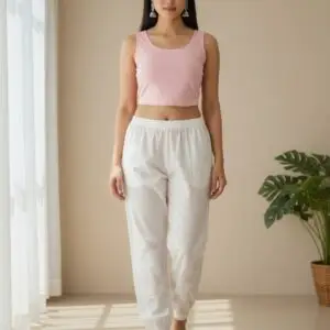 Chikankari Cotton Stretchable Pants